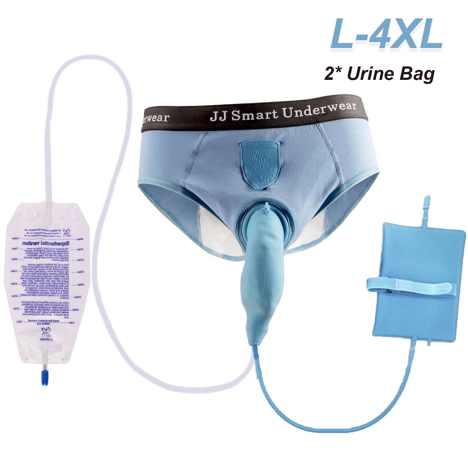 External Catheter for Men, Wearable Male Incontinence Collector Urine Bag 1000ml