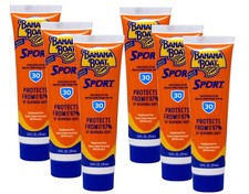 Banana Boat Sport SPF 30 Sunscreen Lotion Water Resistant 1 fl oz Pack of 6 