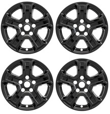 Black Wheel Skins Hubcaps Covers For 2018-2023 Jeep Wrangler 17 Alloy Wheels