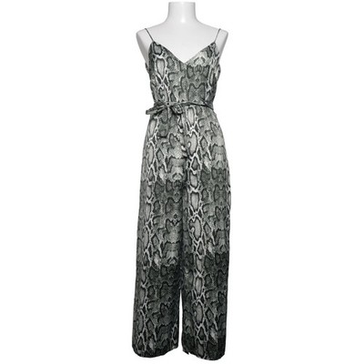 ASOS, Jumpsuit, Größe: 32, Grün/Weiß/Schwarz, Polyester, Schlangenhaut #5zF