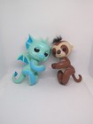 WOWWEE INTERACTIVE FINGERLING TOYS BROWN SLOTH & BLUE DRAGON - Tested/Working  — photo 1