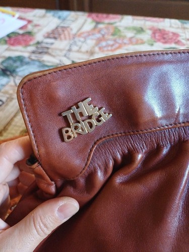 THE BRIDGE VINTAGE LEDER POCHETTE HANDTASCHE TASCHE SCHULTERTASCHE - Bild 13 von 22