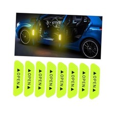 Reflective Open Warning Stickers for Car Door, Night Visibility Auto 8PCS Green