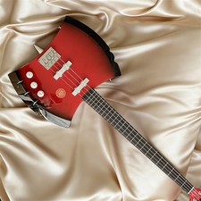 Custom Red Marceline's Axe Electric Bass Guitar 4 String Adventure Time Solid