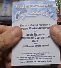 2026 Bowman Chrome Rookie Redemption Travis Bazzana