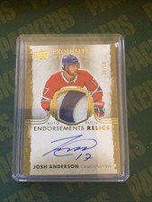 Josh Anderson Auto Patch Endorsement Relics /50 The Cup