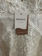 Missacc Wedding Dress Size 10 NWT Lace Buttons Ivory 36 1/2 B 29 1/2 W