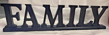 Wood FAMILY Tabletop Sign Black Wooden Home Decor Rustic Shelf Mantel 23  