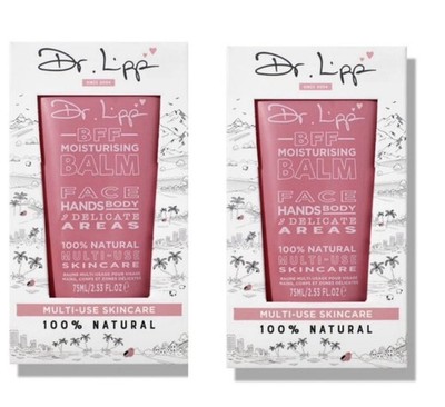 2x Dr Lipp BFF Balm Face Hand & Body Multi Use Skincare Cream 100% Natural 75ml