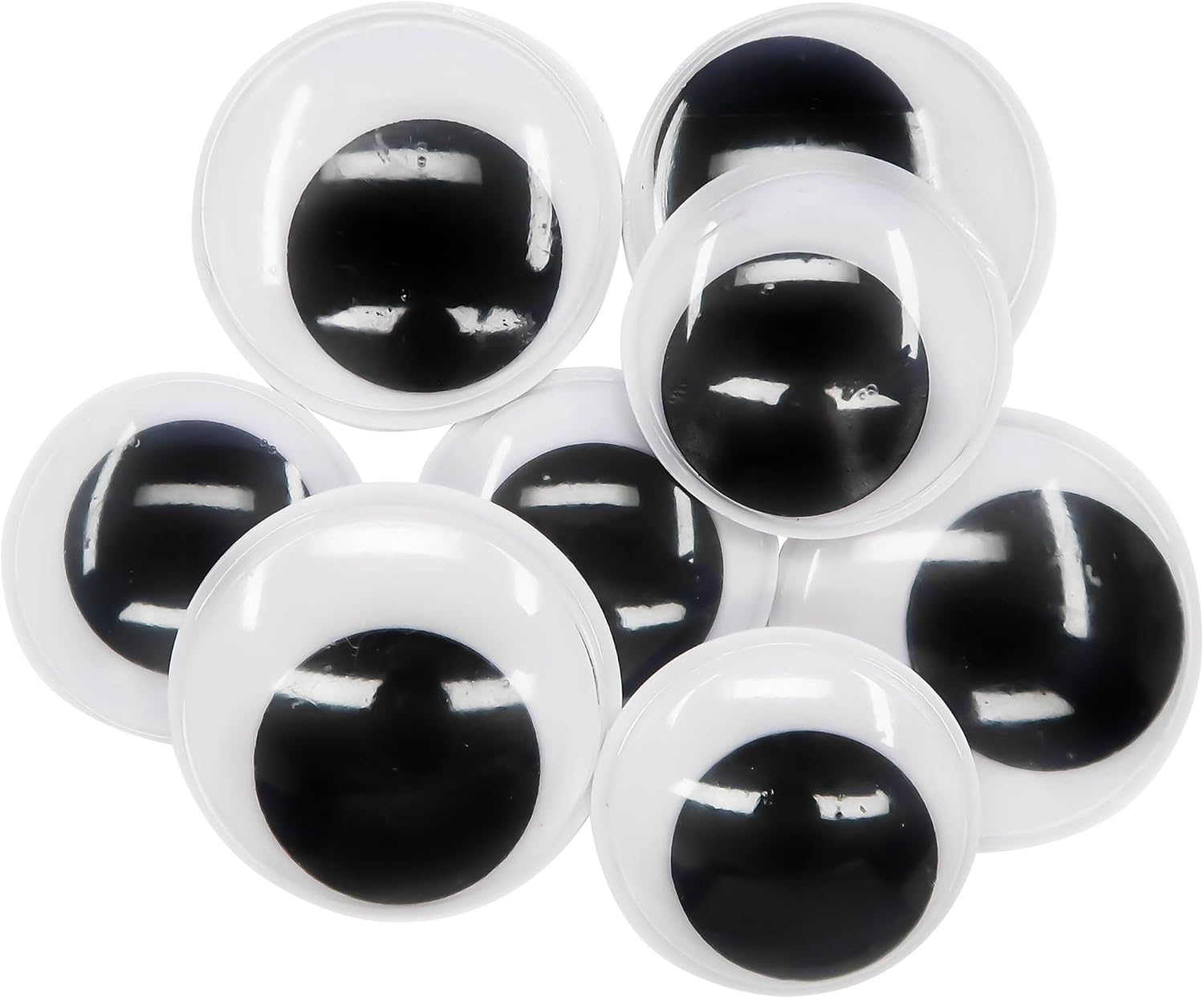 TOAOB 8Pcs Large Googly Eyes Self Adhesive 40Mm 50Mm Sticky on Eyes round Black