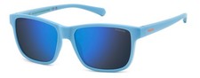 Polaroid Kids Sunglasses PLD 8067/S VGL 5X Matte Blue Azure/Blue Mirror Cal.49