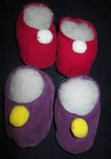 Bear Shoes 18-20" ~~ Purple and Burgundy Corduroy Two Pair #668