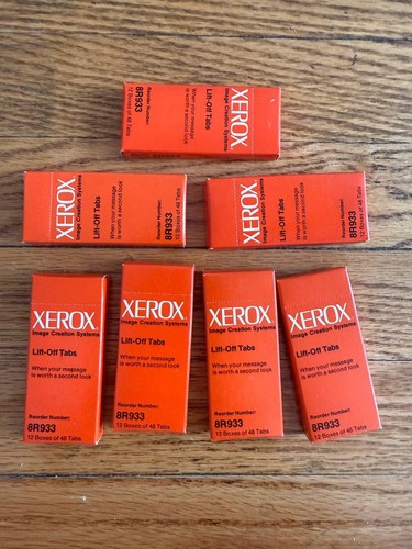 Vintage Xerox Lift-Off Tabs 8R933 Lot of 7 Boxes 48 Tabs Each NOS USA