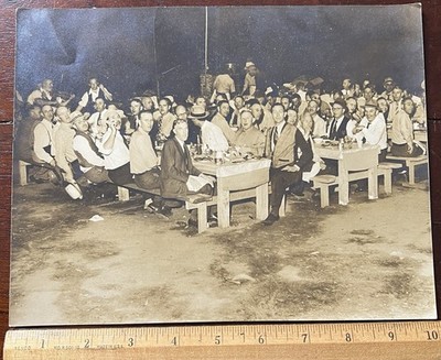 1941 Photo, Large Group Men, RG GUNN's Birthday , Pico Canyon NewHall Calif