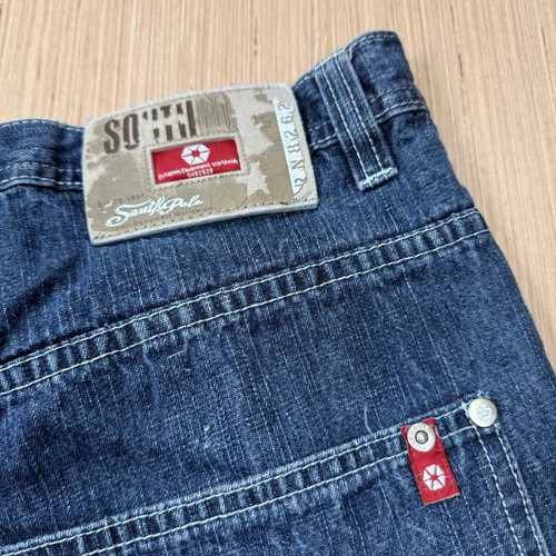 Vintage Y2K Southpole Red Tab Blue Baggy Faded Relaxed Wide-Leg Jeans 40x33 - Bild 6 von 12