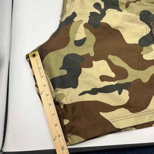 OP Men's Green Camoflage Drawstring Cargo Swim Trunks Size 3XL with 10" Inseam - Picture 7 of 8