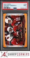 2014 TOPPS ORANGE #298 LARRY FITZGERALD HOF ARIZONA CARDINALS #/96 POP 1 PSA 9