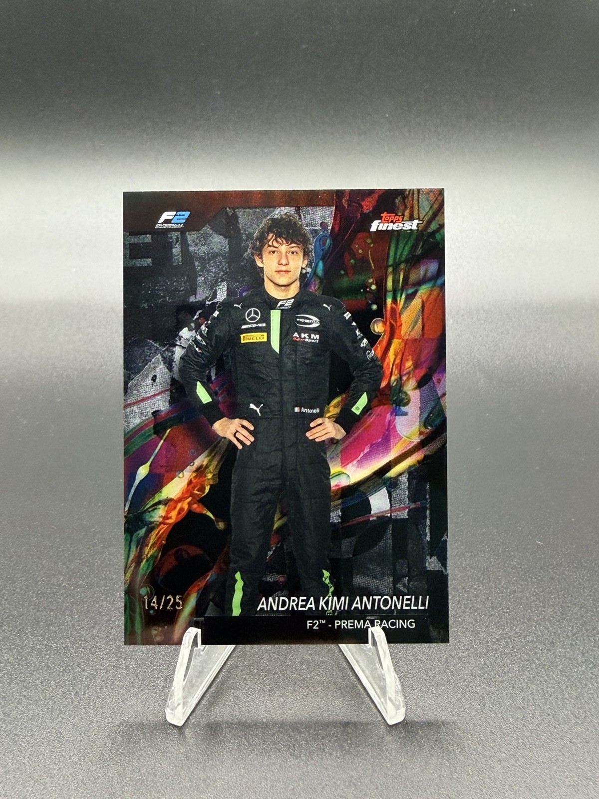 2024 Topps Finest Formula 1 F1 Andrea Kimi Antonelli Common Black 14/25 #22