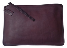 Vtg COACH NYC Slim Clutch Large 9555 Burgundy Late 70s-early 80s Glue In 13x9