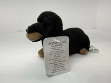 Vintage Stuffins Lumpy’s Gang 1997 Black Bean Bag Dachshund  License NO. K-9