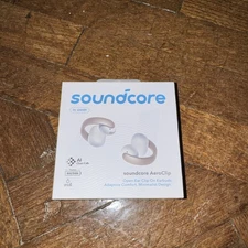 Soundcore AeroClip Open-Ear Earbuds Clip-On Headphones Adaptive Comfort 4 Mics