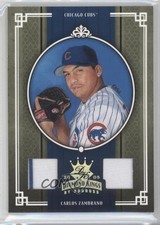 2005 Donruss Diamond Kings Gold Materials 28/50 Carlos Zambrano #51 3bs
