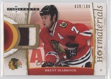 2007-08 Fleer Hot Prospects Materials Red 39/100 Brent Seabrook #HM-SE 2d8