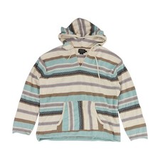 Pendleton Women's Beige Striped Hoodie Medium In Excellent Condition