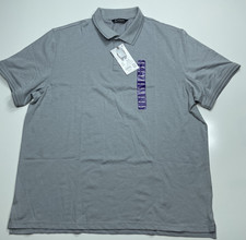 NWT Member's Mark Stretch Pique Polo Shirt Men's XXL Gray Classic Fit