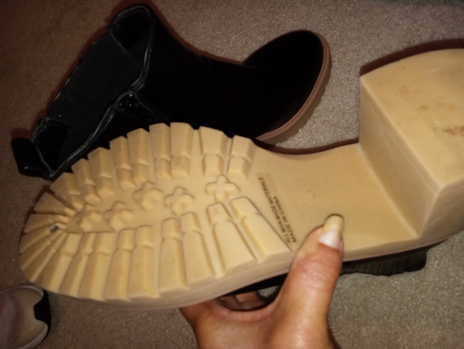 SAOLA Stivali Dolce Vita Caster H2O donna taglia 10 neri suola a strappo Chelsea
