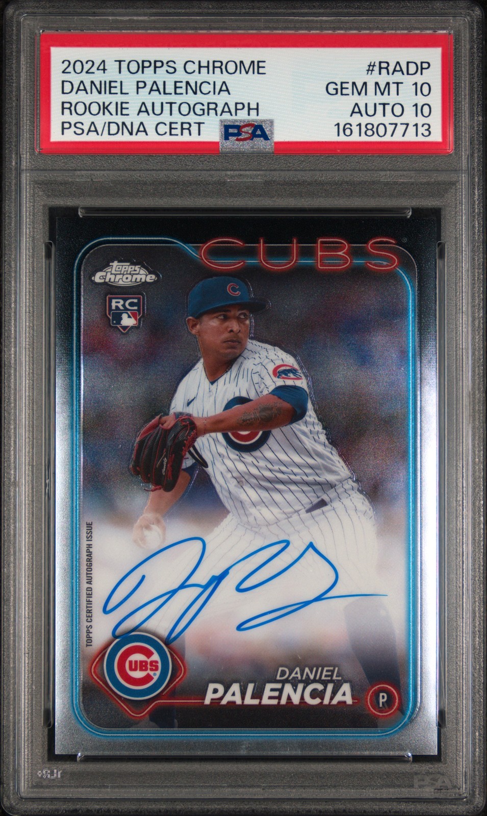 2024 TOPPS CHROME ROOKIE AUTOS #RADP DANIEL PALENCIA PSA 10 AUTO 10