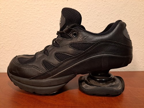 Z-CoiL Freedom Classic Sneakers Women's US 7 Black Leather & Mesh Lace-Up Shoes - Picture 6 of 15