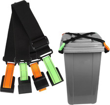 2 Pack Trash Can Locks Animals Adjustable Strap Garbage Bin Raccoon Proof