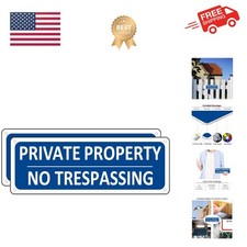 2 Pack Heavy-duty Metal s Private Property, 10" x 3.5" Aluminum Warning Signs...