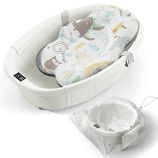 Baignoire pliable pour bébé avec thermomètre et coussin | Baignoire de voyage