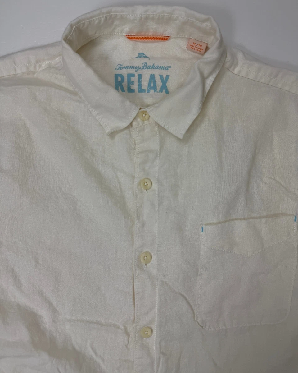 Tommy Bahama Linen Long Sleeve Casual Button-Down Shirts for Men