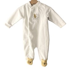 Disney Classic Pooh Fleece Footed Pajama One Piece - Cream - 6M