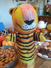 Janosch Tiger Stoffpuppe Handpuppe Vintage sehr selten