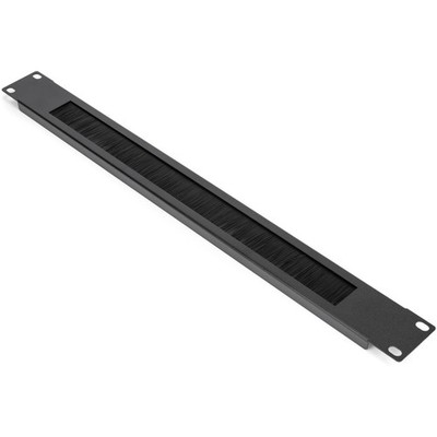 Rocstor Y10E010B1 1U Rack Mount Brush Panel Black Steel