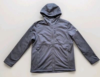 Ozark trail mens  softshell jacket hooded gray fleece lined 3XL water resistant