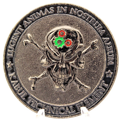 KTE Kabul Technical Afghanistan Skull Gear Enduring Freedom Challenge Coin 1.75''