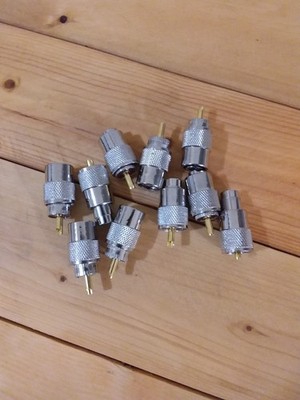 10X  PL-259 Male Solder Type  Connector with reducer.
