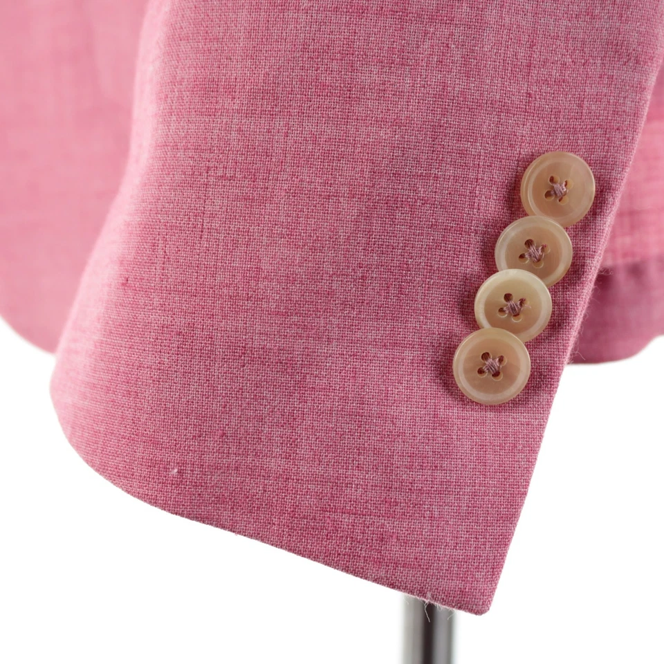 Sartoria Partenopea NWT Linen Blend Sport Coat Size 58R (48R US) In Red - Image 3 of 4