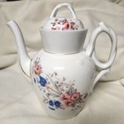 Antique MARX & GUTHERZ Floral Porcelain Coffee Tea Pot Lid 19th Century