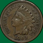 1903 Indian Head Cent Choice Extremely Fine XF+ Coin #40342