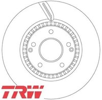 2X Bremsscheibe TRW DF6883S 2 Bremsscheiben Hinterachse Hinten FüR Ssangyong