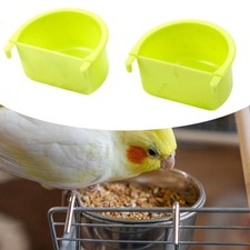 2Pcs Hanging Cup Food Dish Sturdy Hanging Feeding Bowls Bird Food Feeding Dishes