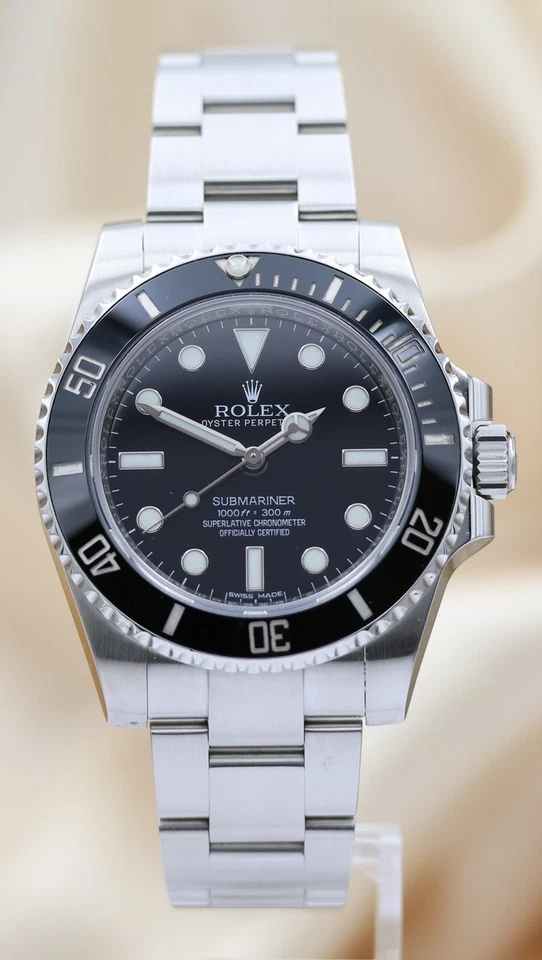 Rolex Submariner No Date 40mm Automatik Herrenuhr 114060 Original Papiere + Bo