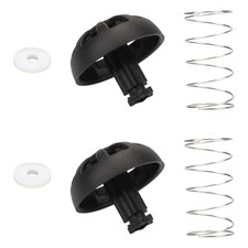 2-Pack Coffee Machine Brew Basket Bottom Spring Loaded Stopper Kits 2, Black