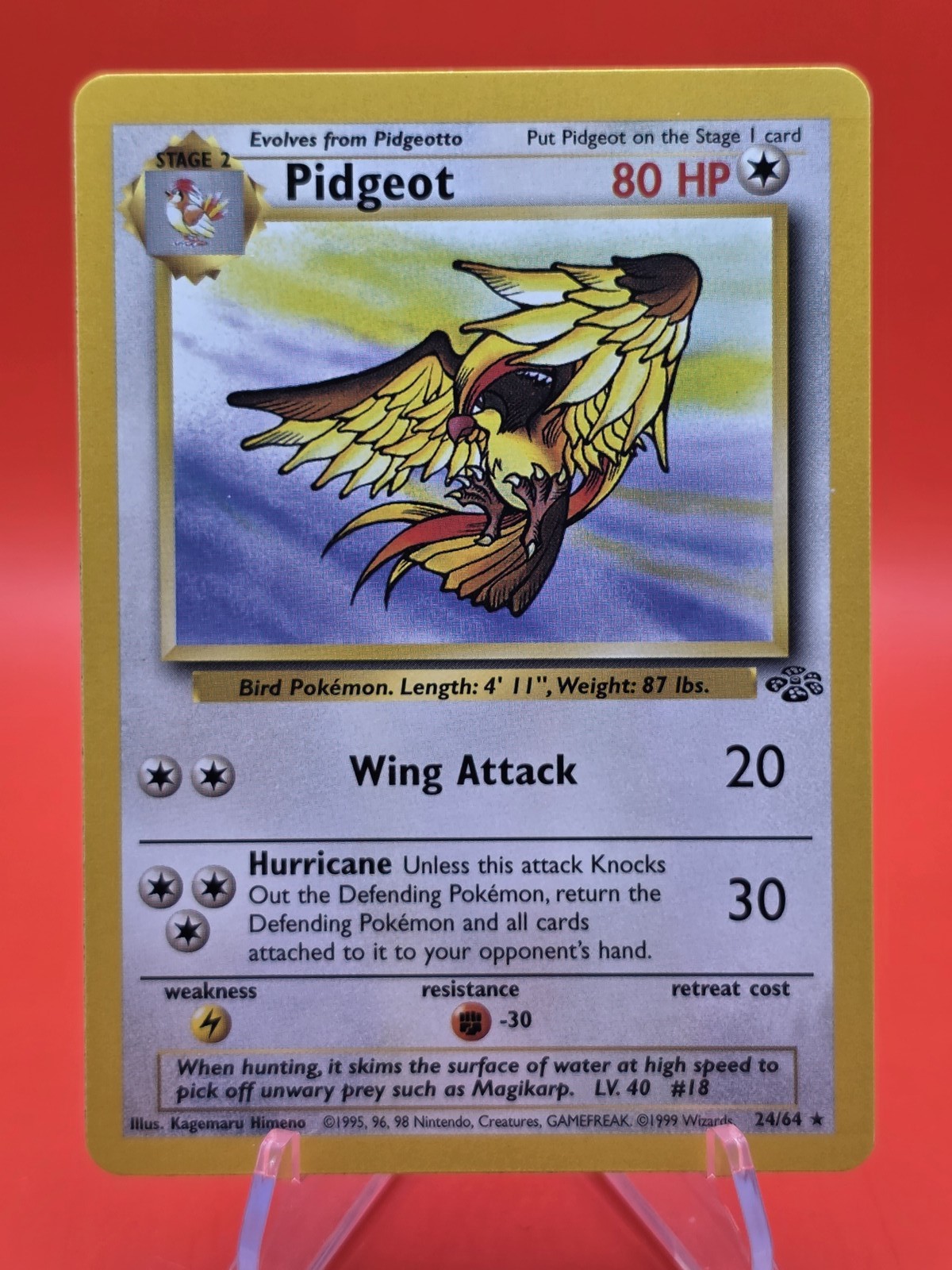 1999 Pokémon TCG Jungle Pidgeot Rare 24/64 MP